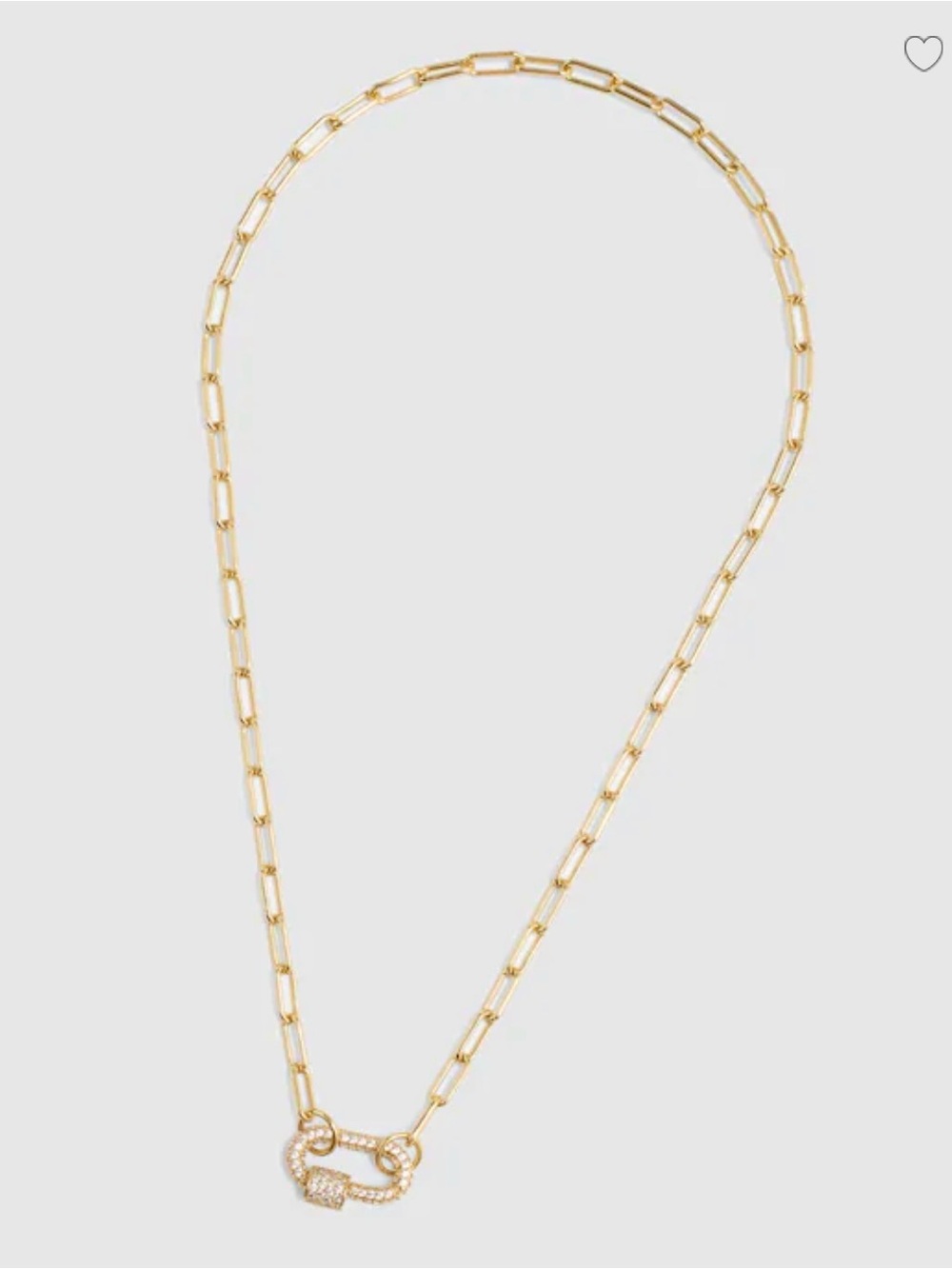NWOT Madewell Pavé Carabiner Paperclip Chain Necklace